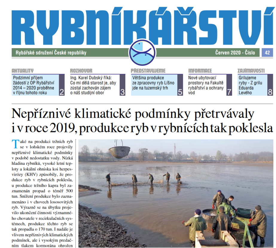 Rybníkářství 42. číslo červen 2020